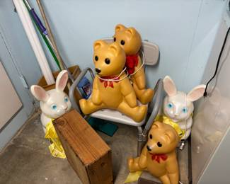 Vintage light up blow molds