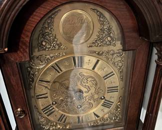 Close-up of antique granddaughter’s clock
