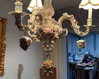 An amazing Dresden chandelier