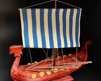 Drakkar Viking Ship Wooden Model