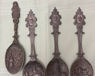 Pewter Collector's Spoons from Germany 
