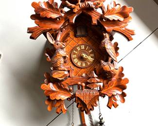 Black Forest Cuckoo Clock *Squirrel, Rabbit, Bird Theme 