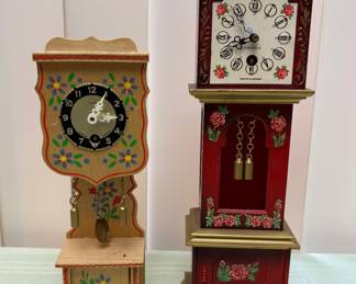 Miniature Grandfather Clocks -West Germany 