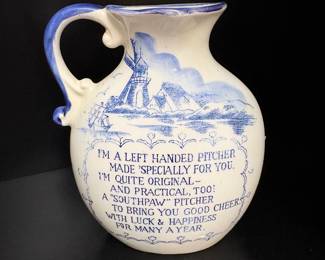 Left-handed Ceramic Pitcher *Nautical Design 