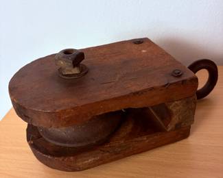 Antique Wooden Pulley 