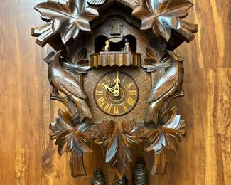 Hand-Carved Black Forest Cuckoo Clock 