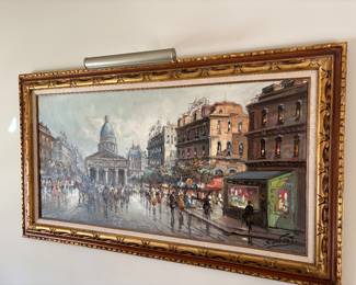 Large oil on canvas Paris 