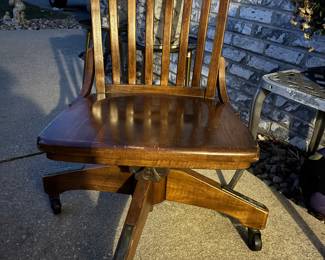 Wood desk chair 
