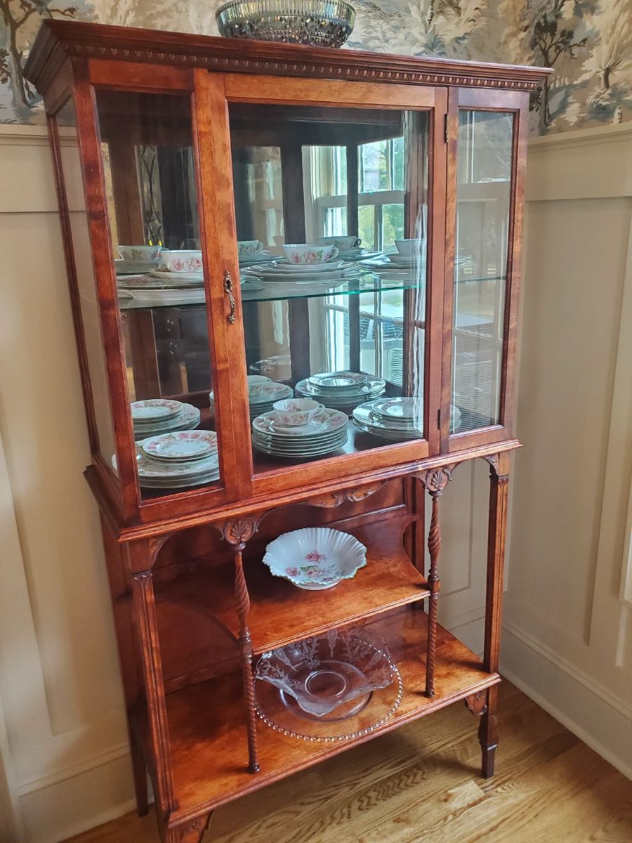 Very Early, Two-Section Display Cabinet