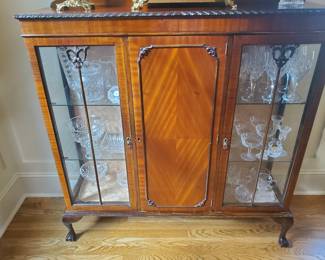 Flaming 1940s Display Cabinet; Beautiful in sunlight!