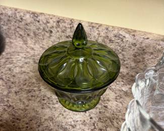 green candy dish