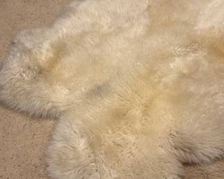 Furry area rug