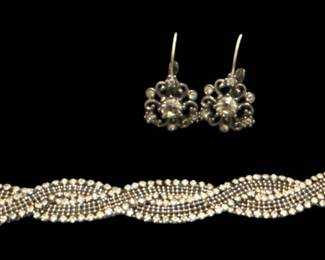 Signed Vintage Alfani Bracelet Earrings