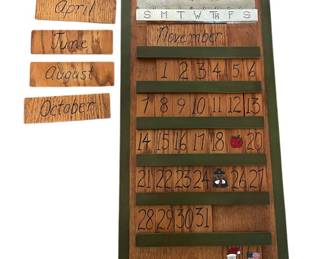 Perpetual Wood Calendar
