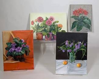 Original Still Life Floral Paintings By Local Artist
