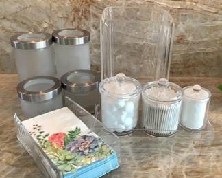 IKEA Frosted Glass Canisters Plus More