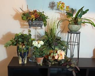 Unique Floral Accents, plus Plant Stands
