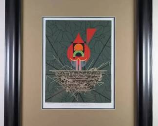 Charley Harper Cardinal Cradle Serigraph Artistproof VI, Signed
