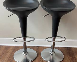 Magis Adjustable Swivel Chrome Bar Stools