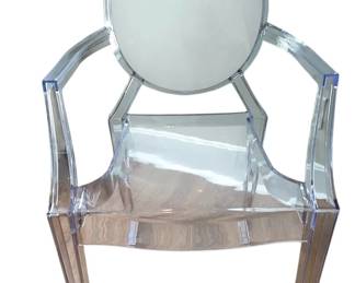 Oval Back Ghost Chair With Arms