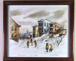 Beech Hill Color Print by Robert Fabe, Signed