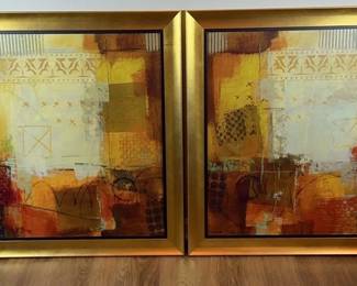 Ursula J Brewer Prints In Gold Tone Frames