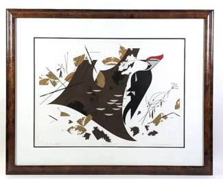 Charley Harper, Antypasto Pileated Woodpecker, HC, Signed Serigraph