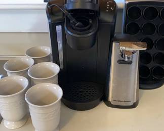 KEURIG Coffee Maker and Cups, HamiltonBeach CanOpener