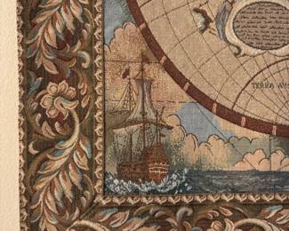 Italian Brocade Tapestry Globe