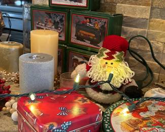 Lots of Christmas decorations