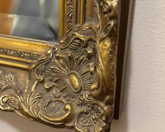 Antique Baroque Ornate Embossed, Uniquely carved Mirror