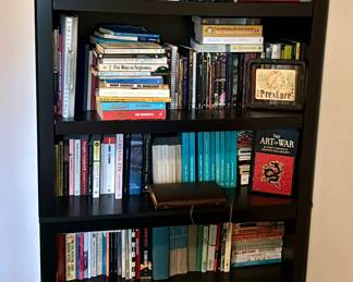 Bookcase and many books 