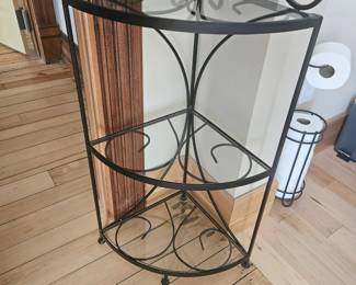 Metal with glass shelves