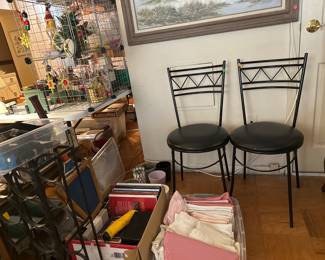 (2) black chairs