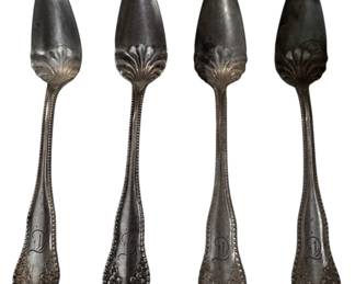 Rogers Scalloped Fruit Melon Spoons