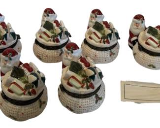 Santa Truffle Box Placecard Holder Set