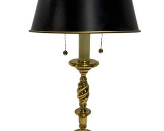 Brass Lamp With Black Shade 