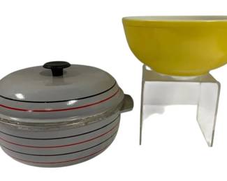 Yellow Pyrex Mixing Bowl Lidded Pot