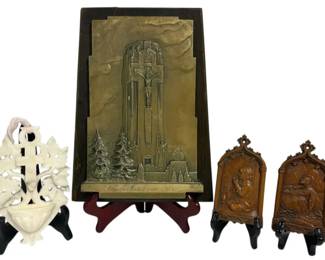 Alabaster Holy Water Font, Barwood Religious Wall Hangings More