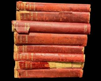 Antique Leather Bound Books Dumas, Conrad,  More