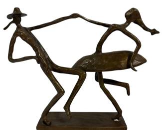 Handmade Bronze Dancing Man Woman 