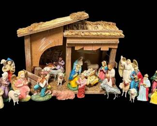 Made In Germany Italy Christmas Nativity Scene 