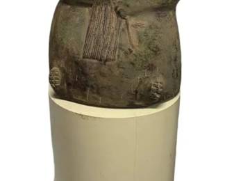 Mexican Folk Ceramic Hollow Abuela Sculpture Stand