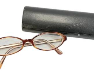 Prada Oval Brown Eyeglasses Frames Case w COA