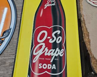 O SO GRAPE SODA METAL SIGN