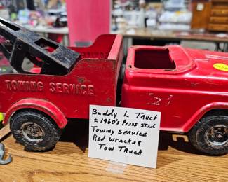 VINTAGE BUDDY L METAL WRECKER TRUCK TOY