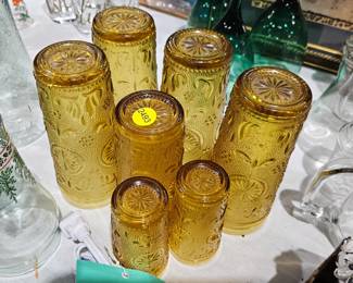 AMBER DRINKING GLASSES