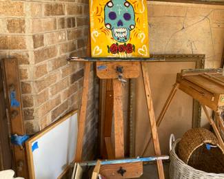 art easels and paint box