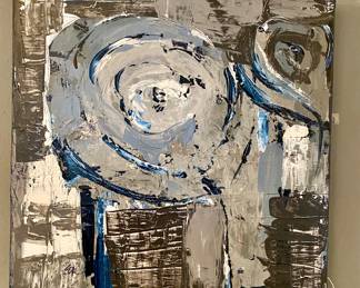 Original abstract by local artist Elizabeth Nolen