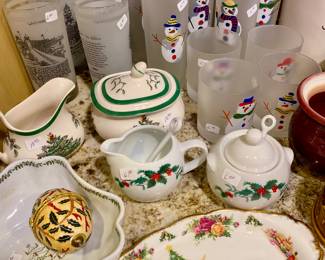 Christmas serving pieces